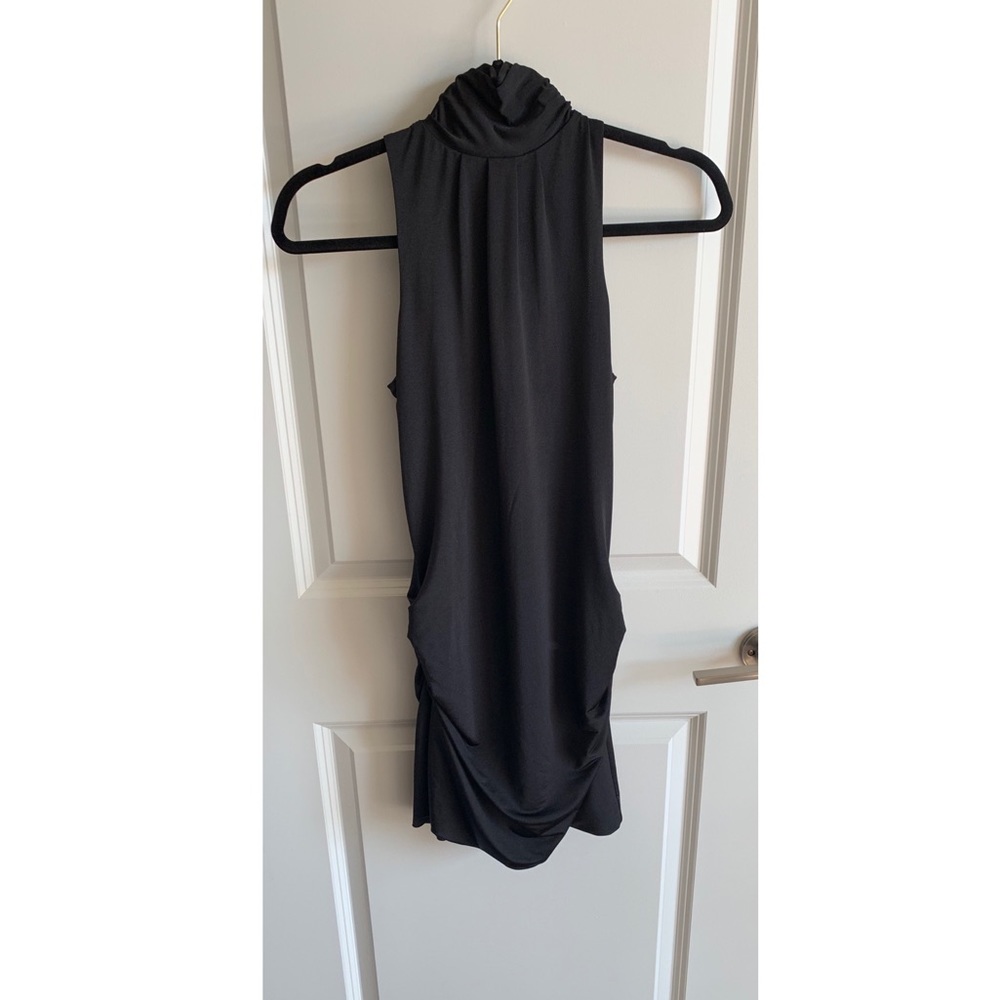 High Neck and Open Back Little Black Dress